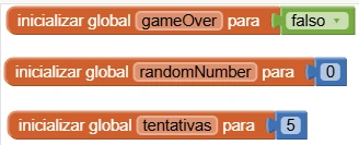Variáveis globais do Jogo de Adivinhação