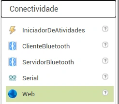 Componente Web na categoria Conectividade