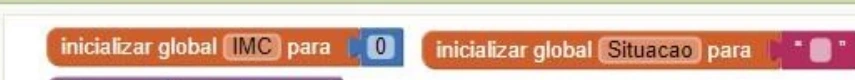 Variáveis globais do aplicativo Calculadora de IMC