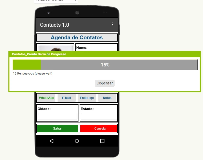 Barra de progresso do projeto no Companion