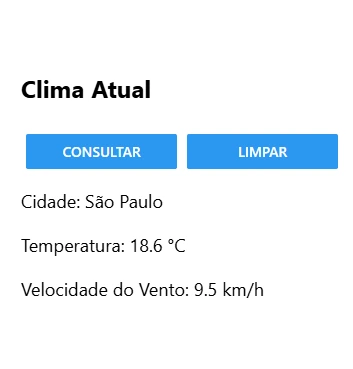 Modelo visual do exercício Clima Atual